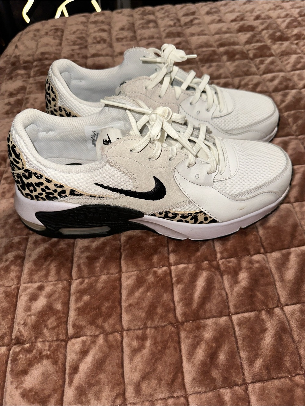 Nike Women’s AIR MAX with Black Swoosh and Leopard Accents